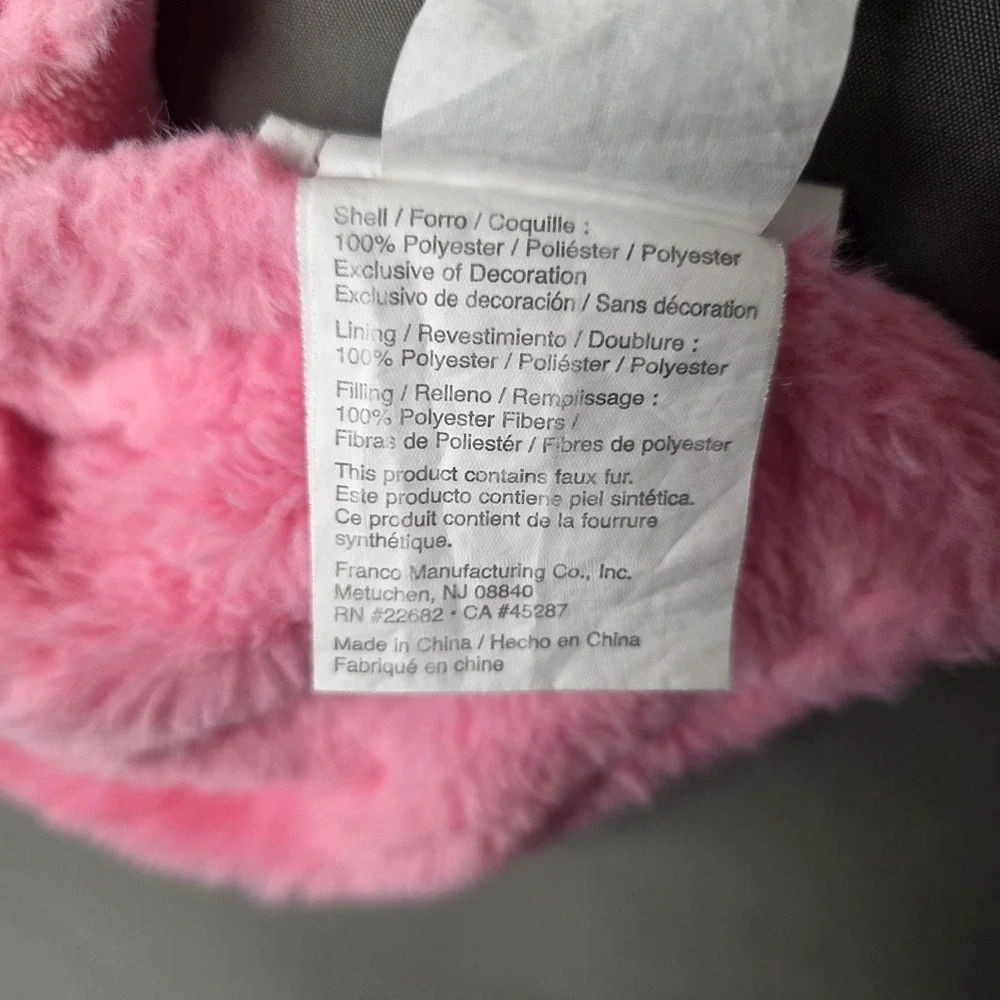 Hello Kitty Pink Faux Fur Hooded Throw Blanket Sanrio Franco Manufacturing Co
